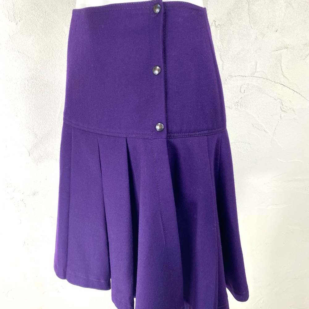 Collectors Vintage Thierry Mugler Wool Pleat Skirt Made in Italy